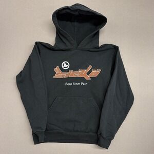 Sicko Born From Pain Hoodie Black Graphic Streetwear Los Angeles Apparel Small